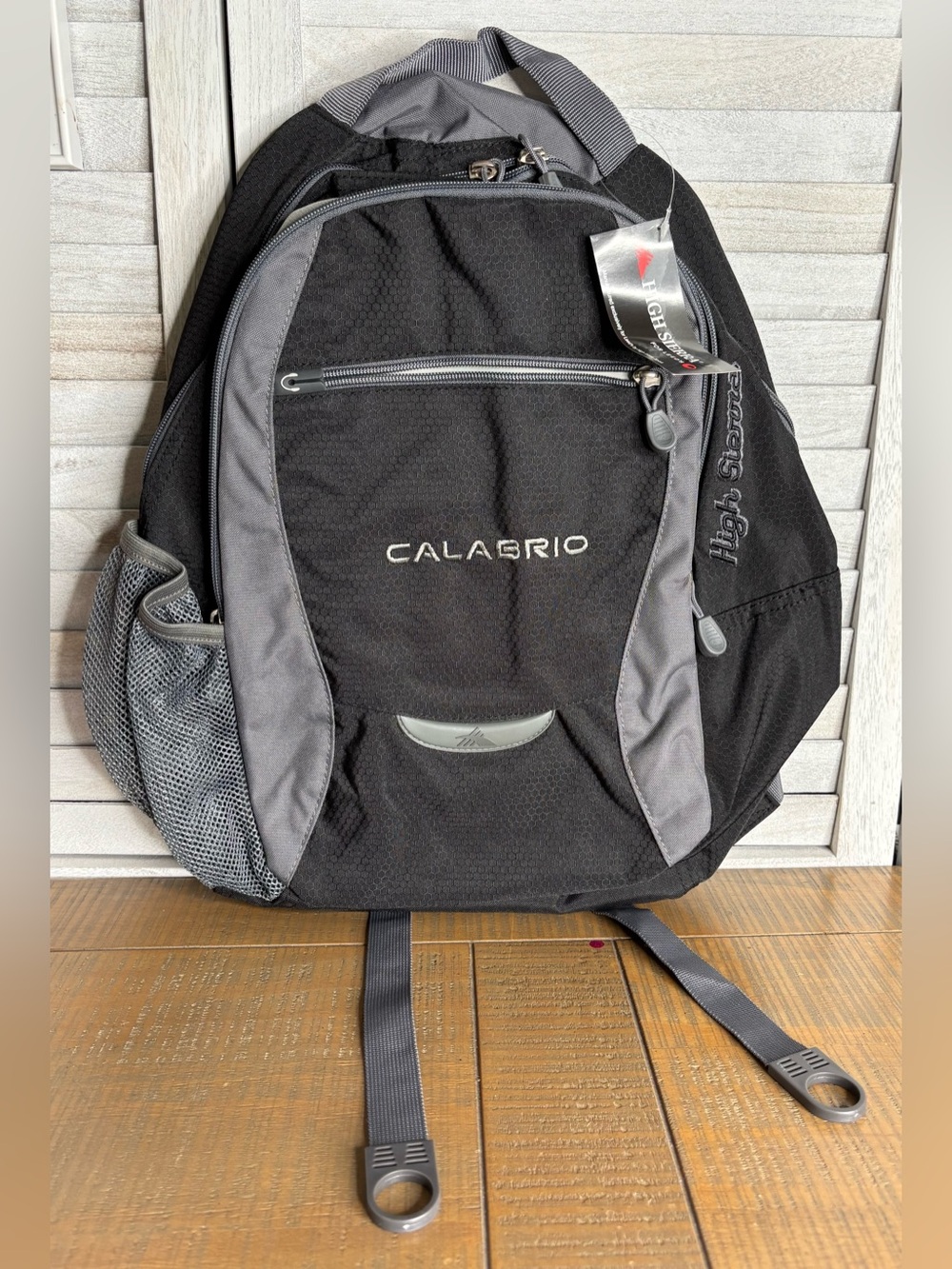 High Sierra Curve Backpack Black Gray Calabrio Tech Daypack NWT